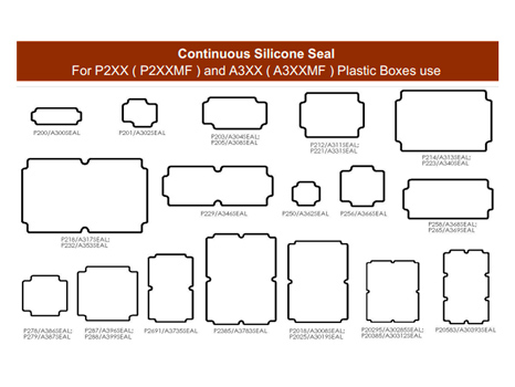 Силиконовый уплотнитель для пластиковых корпусов серий P2XX (P2XXMF) и A3XX (A3XXMF) P2783SEAL 
